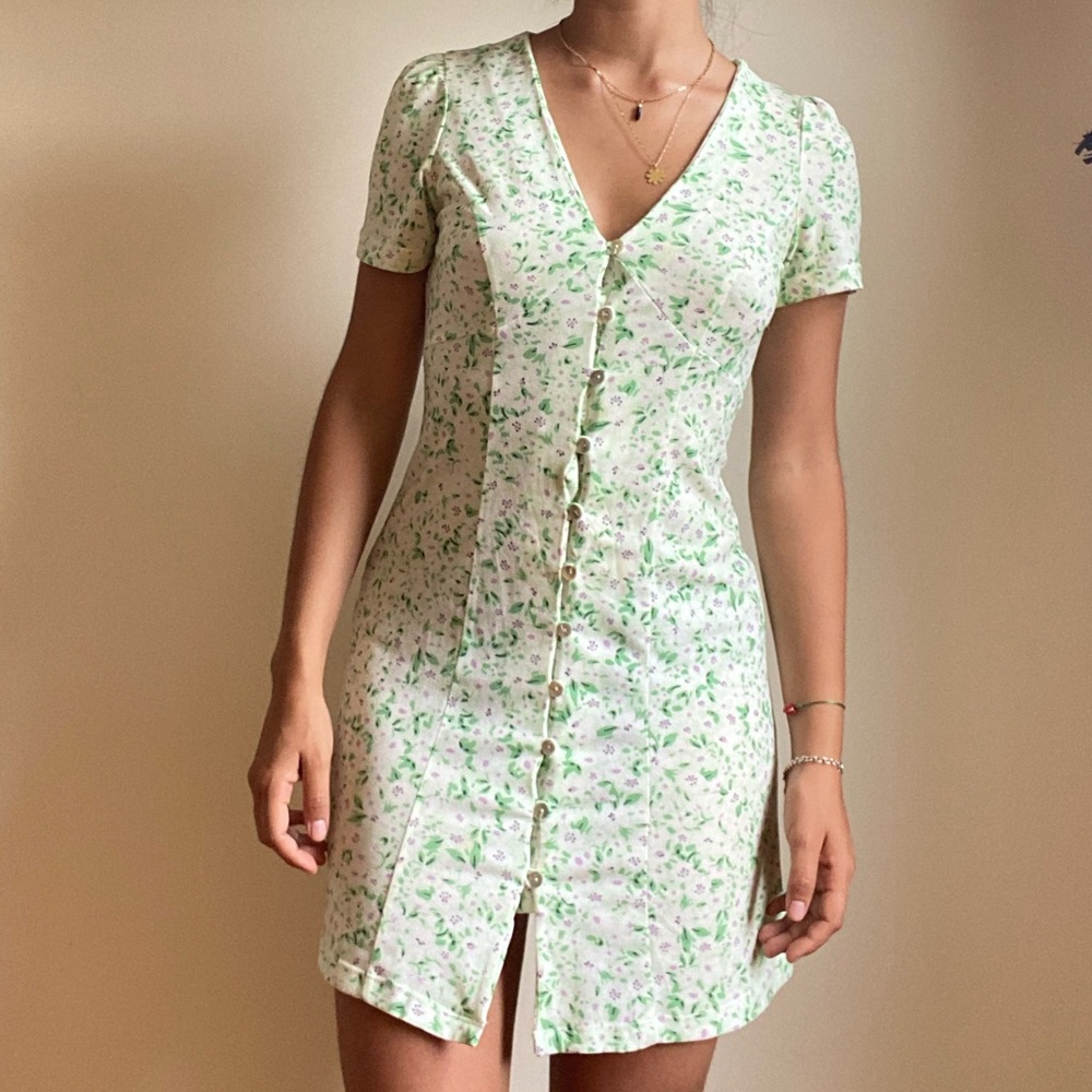 Flora Mango Button-up Dress